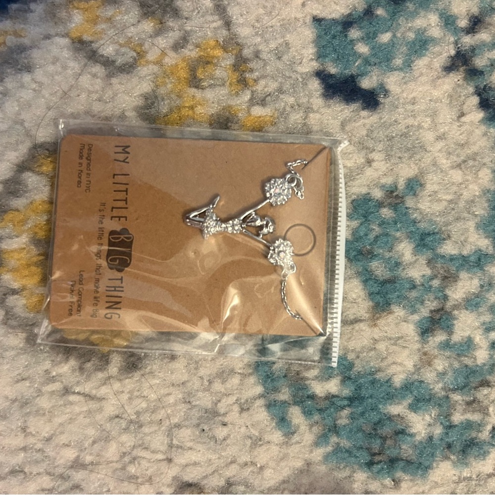 Silver Cheerleading Necklace